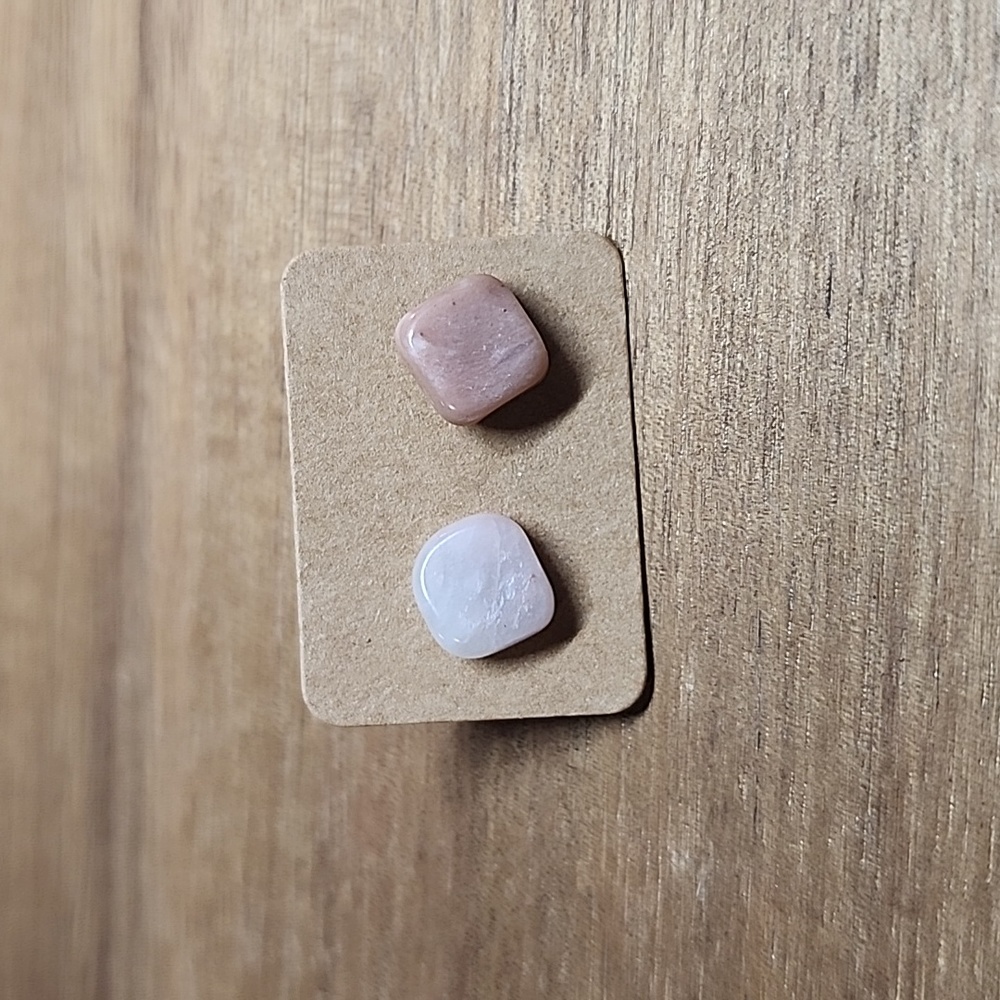 Rhodonite Stud Earrings - Picture 8 of 10